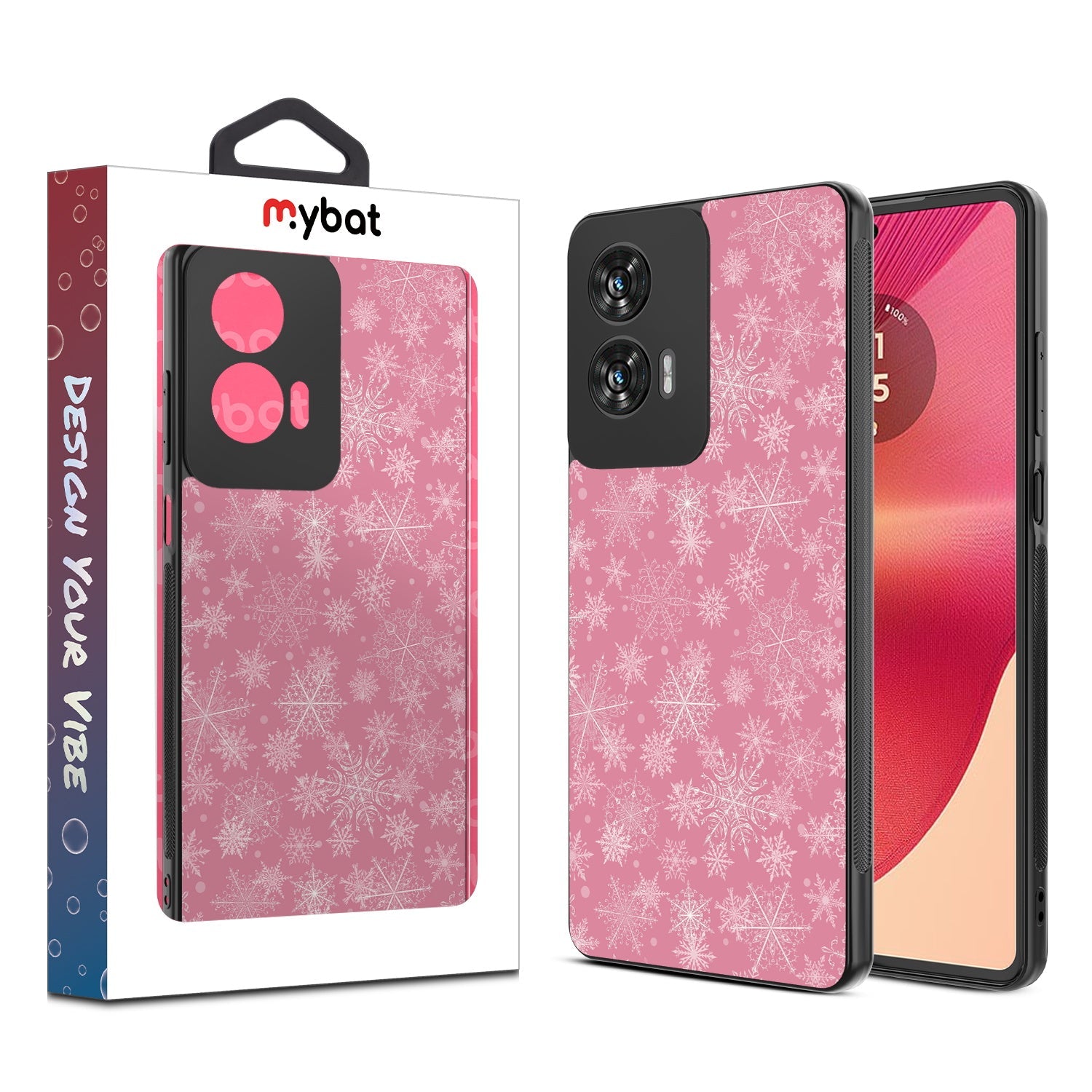 MyBat Design Lab Series Case for Motorola Moto G Stylus 5G (2024) - Pink Snowflakes