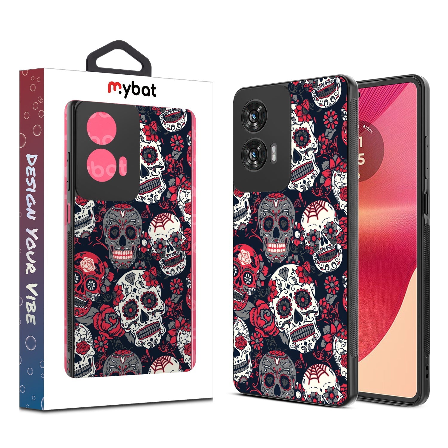 MyBat Design Lab Series Case for Motorola Moto G Stylus 5G (2024) - Sugar Rose Skulls