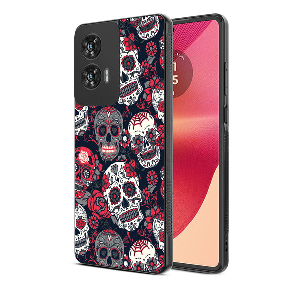 MyBat Design Lab Series Case for Motorola Moto G Stylus 5G (2024) - Sugar Rose Skulls - MMGS5G24CSLESM418-2.jpg