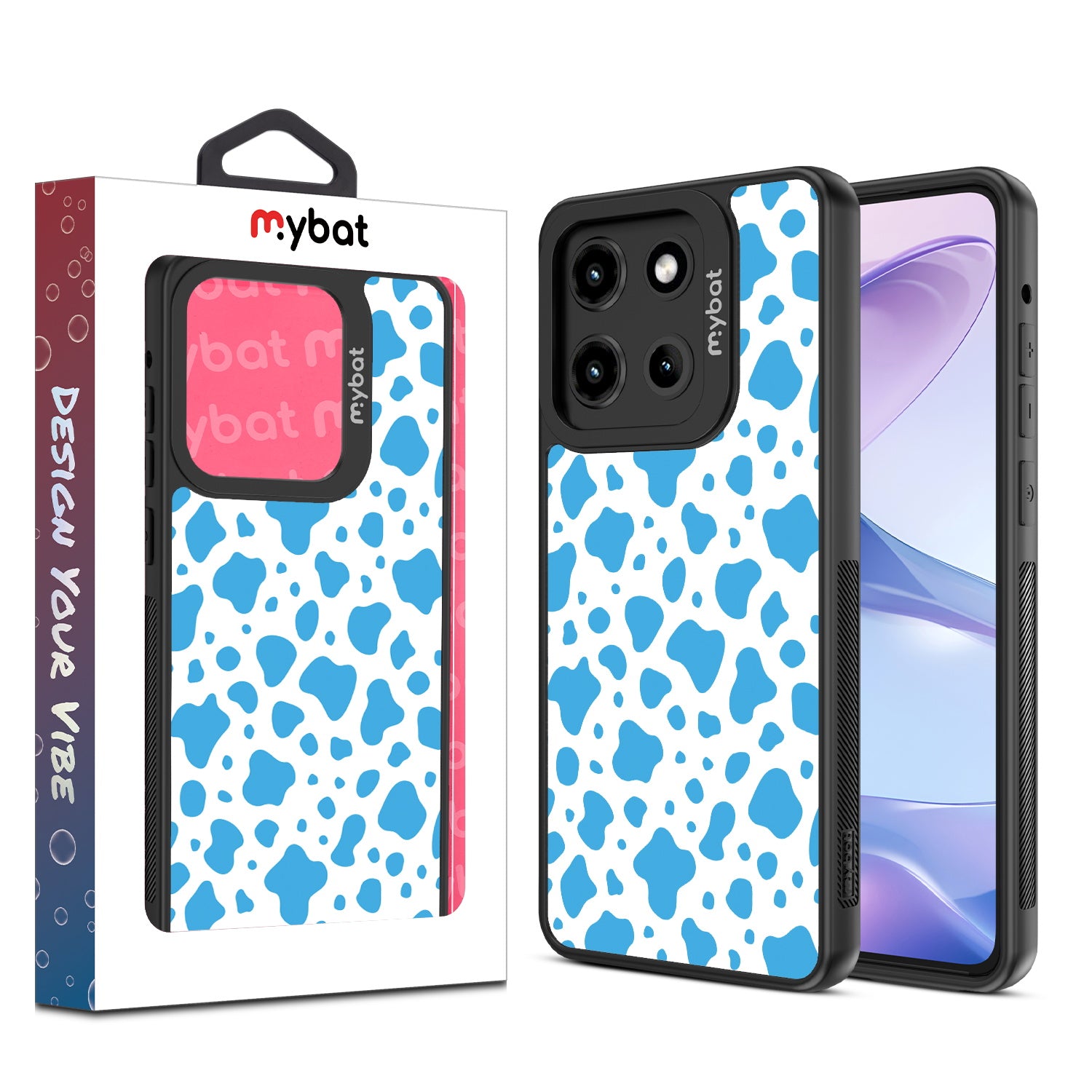 MyBat Design Lab Series Case for Motorola Moto G Stylus 5G (2025) / Moto G Stylus 5G (2026) - Blue Cow Print