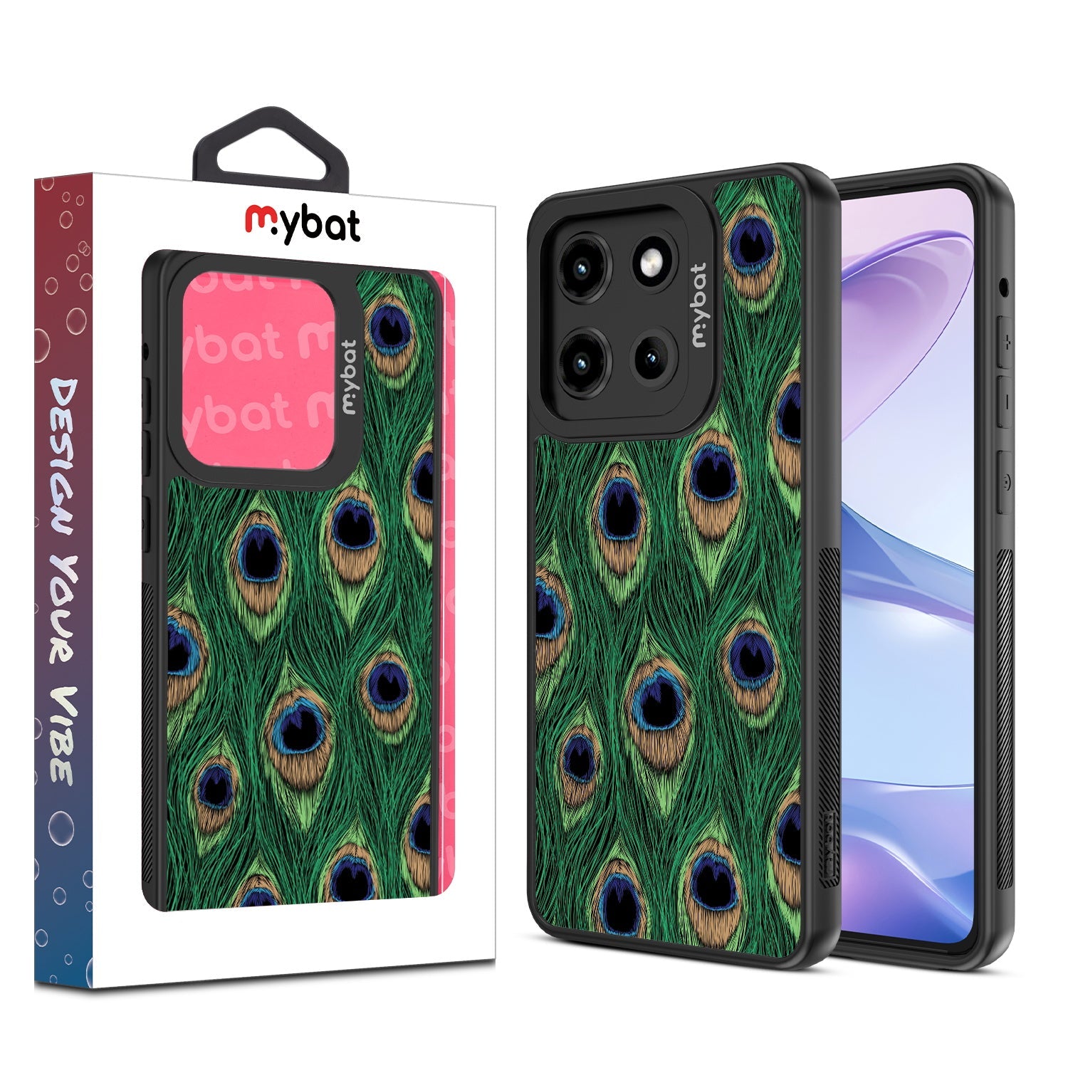 MyBat Design Lab Series Case for Motorola Moto G Stylus 5G (2025) / Moto G Stylus 5G (2026) - Peacock Feathers