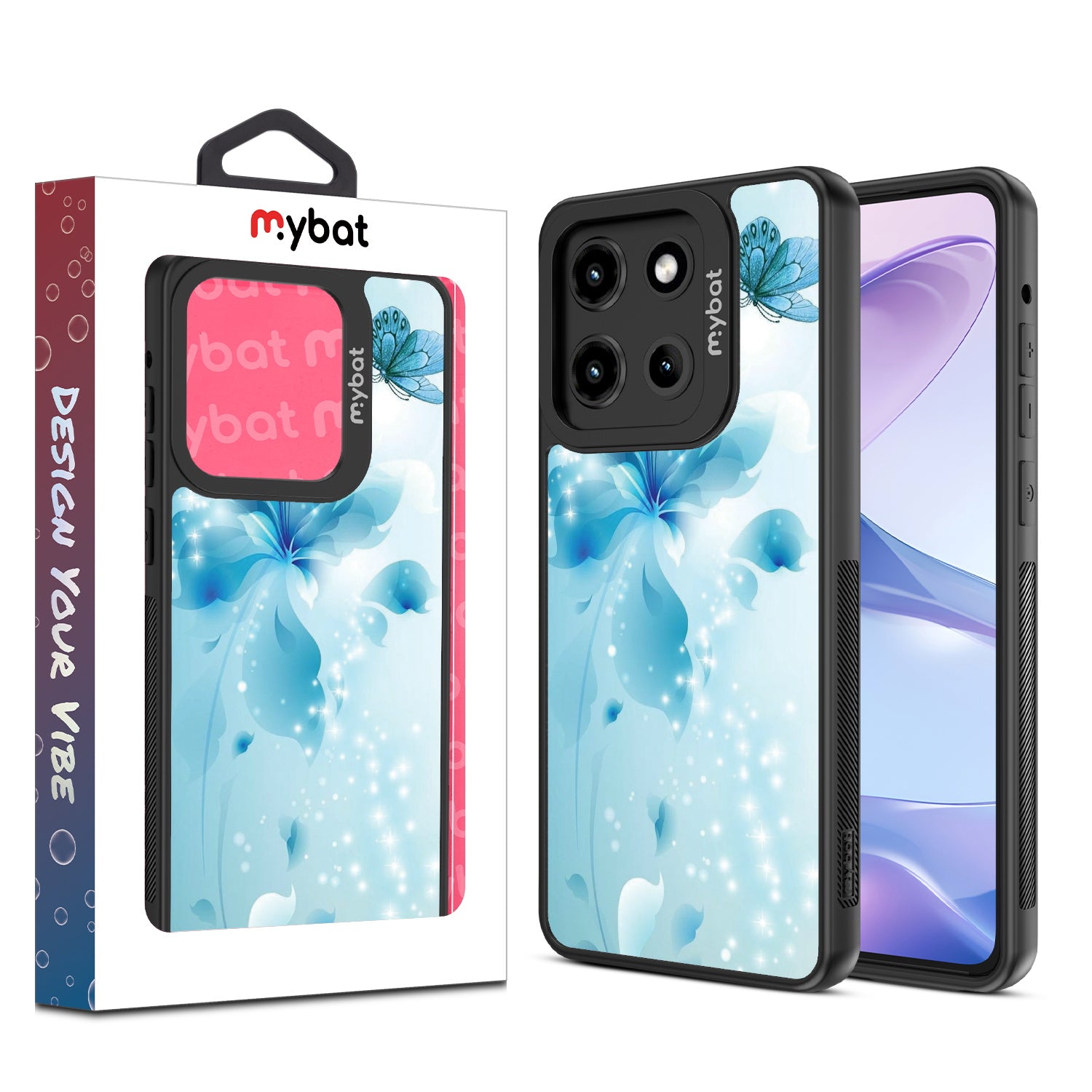 MyBat Design Lab Series Case for Motorola Moto G Stylus 5G (2025) / Moto G Stylus 5G (2026) - Butterfly & Flowers