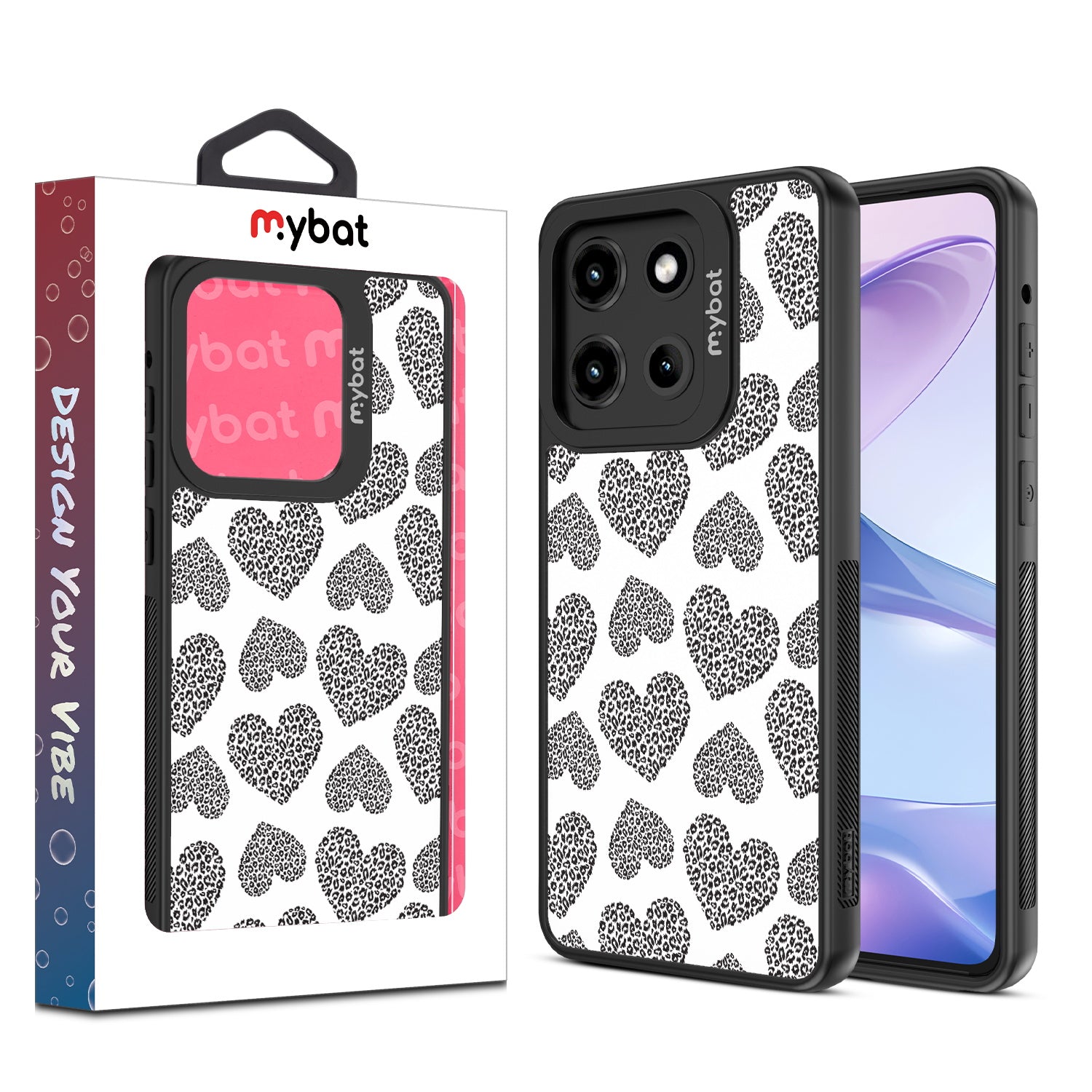 MyBat Design Lab Series Case for Motorola Moto G Stylus 5G (2025) / Moto G Stylus 5G (2026) - Leopard Print Hearts
