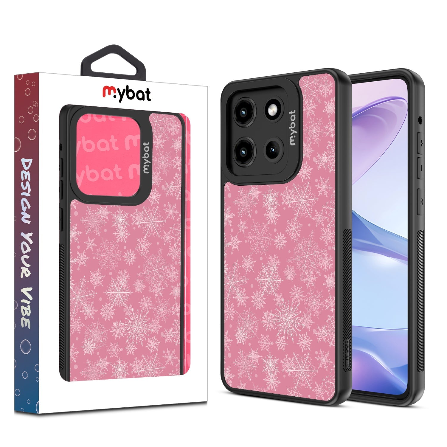 MyBat Design Lab Series Case for Motorola Moto G Stylus 5G (2025) / Moto G Stylus 5G (2026) - Pink Snowflakes
