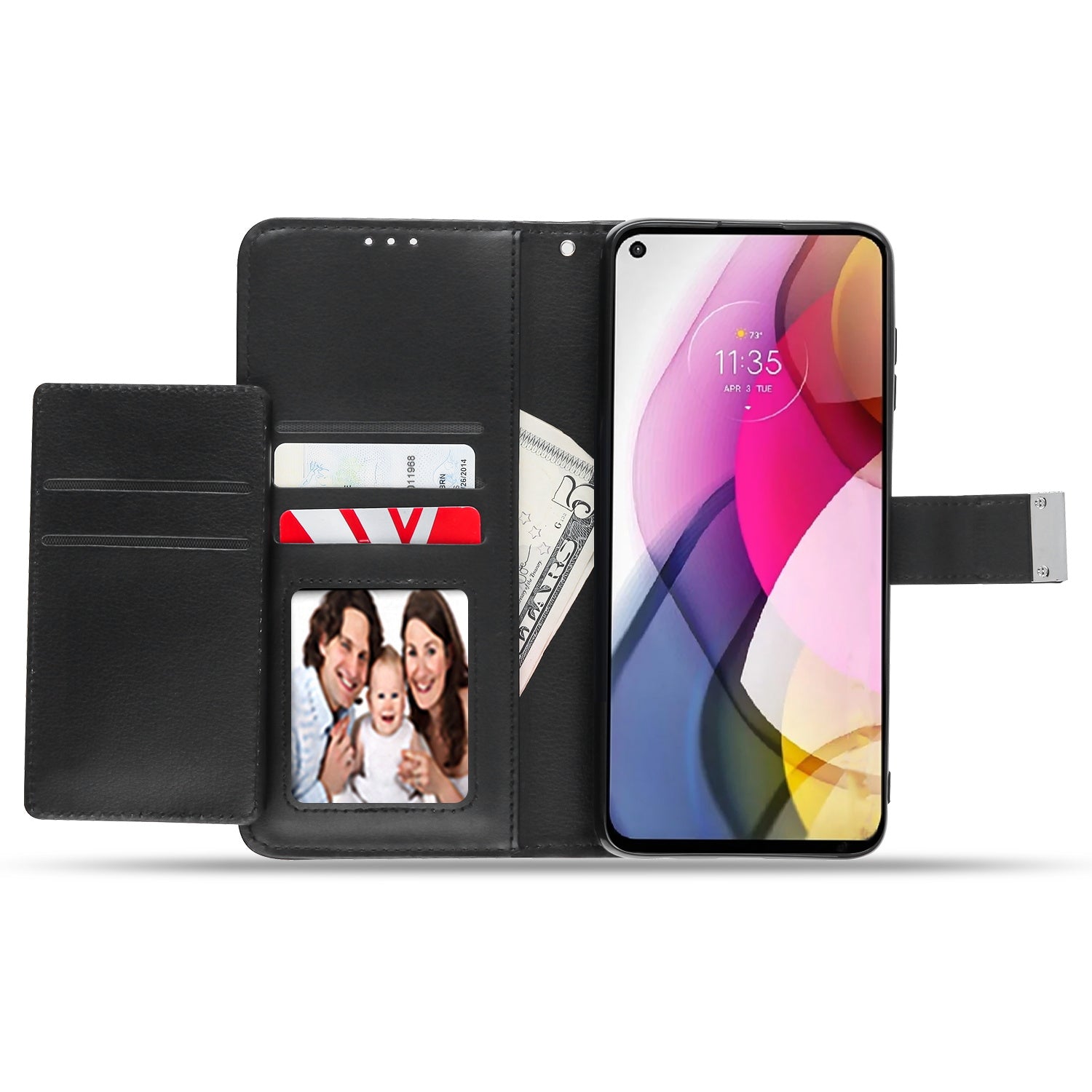 MyBat MyJacket Wallet Xtra Series for Motorola Moto G Stylus (2021) - Black / Black - MMGST21PCMJG031-3.jpg