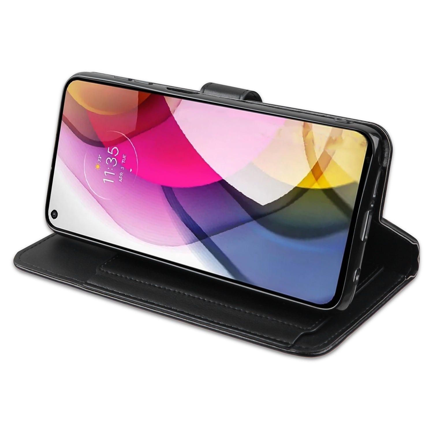 MyBat MyJacket Wallet Xtra Series for Motorola Moto G Stylus (2021) - Black / Black - MMGST21PCMJG031-4.jpg