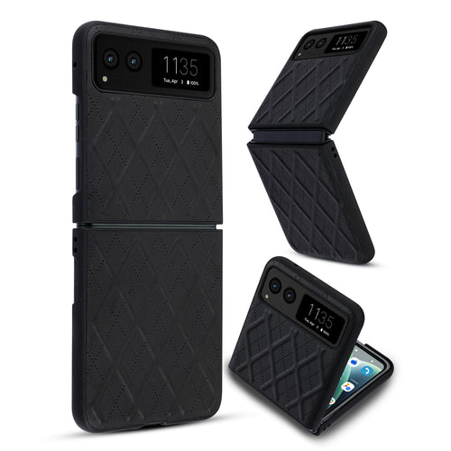 MyBat Leather Protector Case for Motorola razr (2023) - Black - MMRAZRCSFSSS441-2.jpg