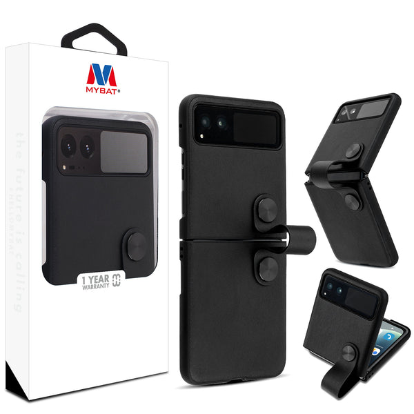 MyBat Leather Protector Case (with Lanyard) for Motorola razr (2023) - Black - MMRAZRCSFSSS461-1.jpg