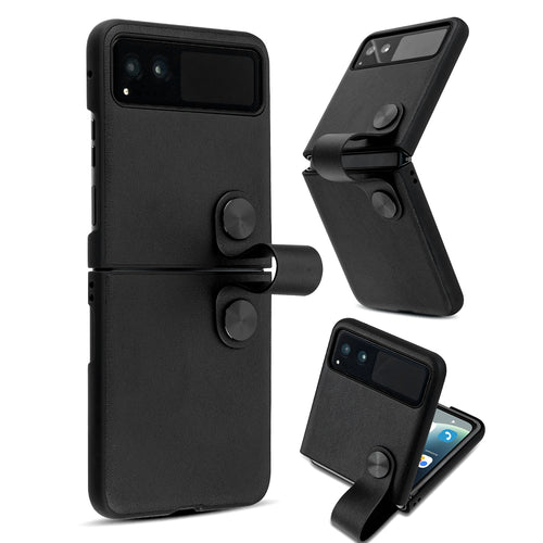 MyBat Leather Protector Case (with Lanyard) for Motorola razr (2023) - Black - MMRAZRCSFSSS461-2.jpg