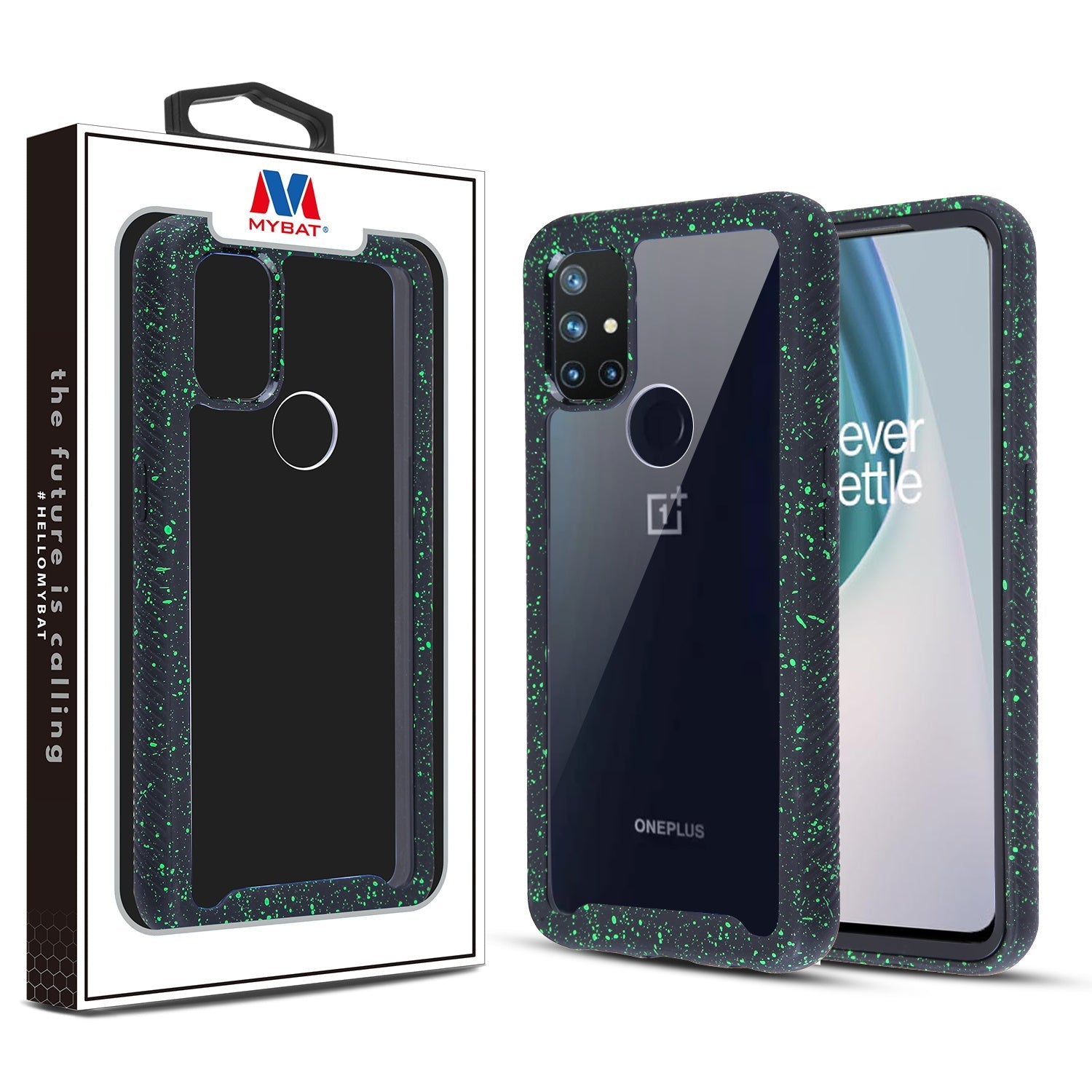 MyBat Splash Hybrid Case for Oneplus Nord N10 5G - Highly Transparent Clear / Black