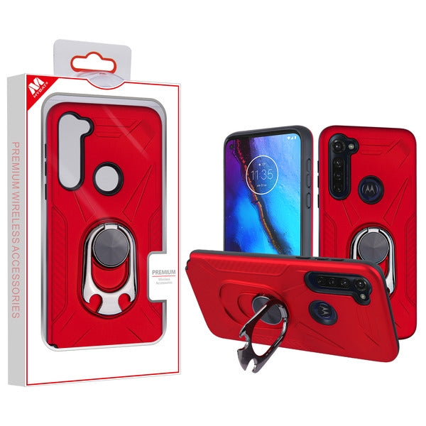 MyBat Hybrid Protector Cover (with Ring Holder Kickstand Bottle) for Motorola Moto G Stylus - Red / Black - MOTGSTHPCFSSO282-1.jpg