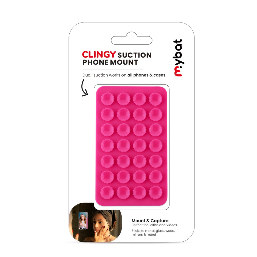 MyBat Clingy Suction Phone Mount - Hot Pink