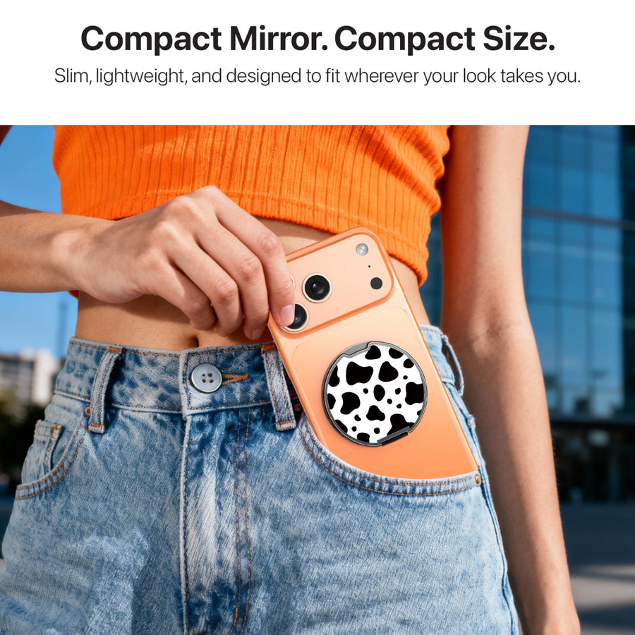 MyBat Design Lab MagSafe Selfie Mirror Kickstand - Black - Original Cow Print - MOTHMNUSU331-014-10.jpg