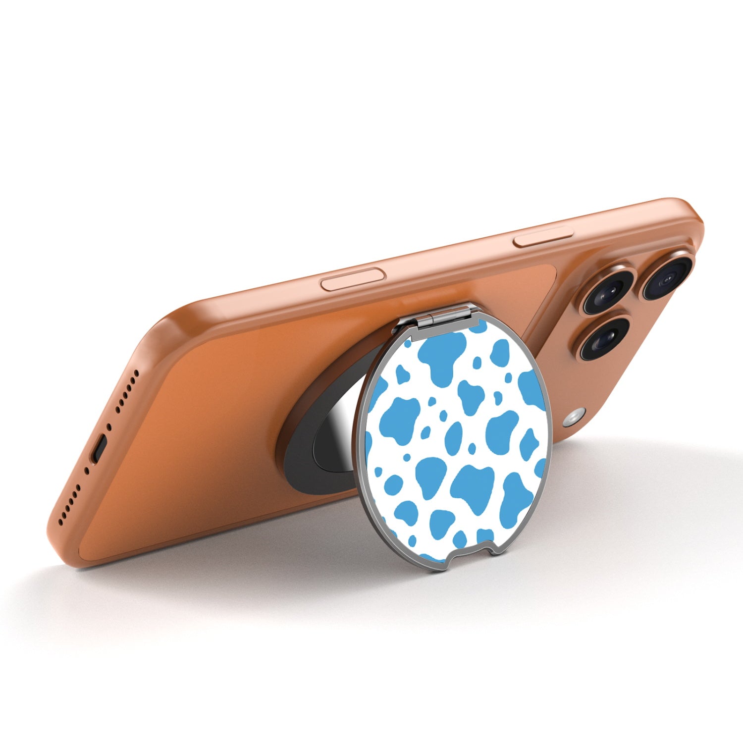 MyBat Design Lab MagSafe Selfie Mirror Kickstand - Black - Blue Cow Print - MOTHMNUSU331-016-2.jpg