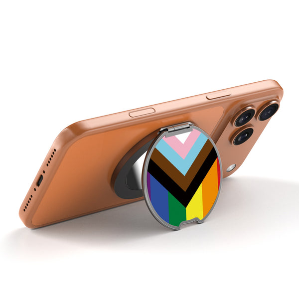 MyBat Design Lab MagSafe Selfie Mirror Kickstand - Black - LGBTQ+ Flag - MOTHMNUSU331-034-2.jpg