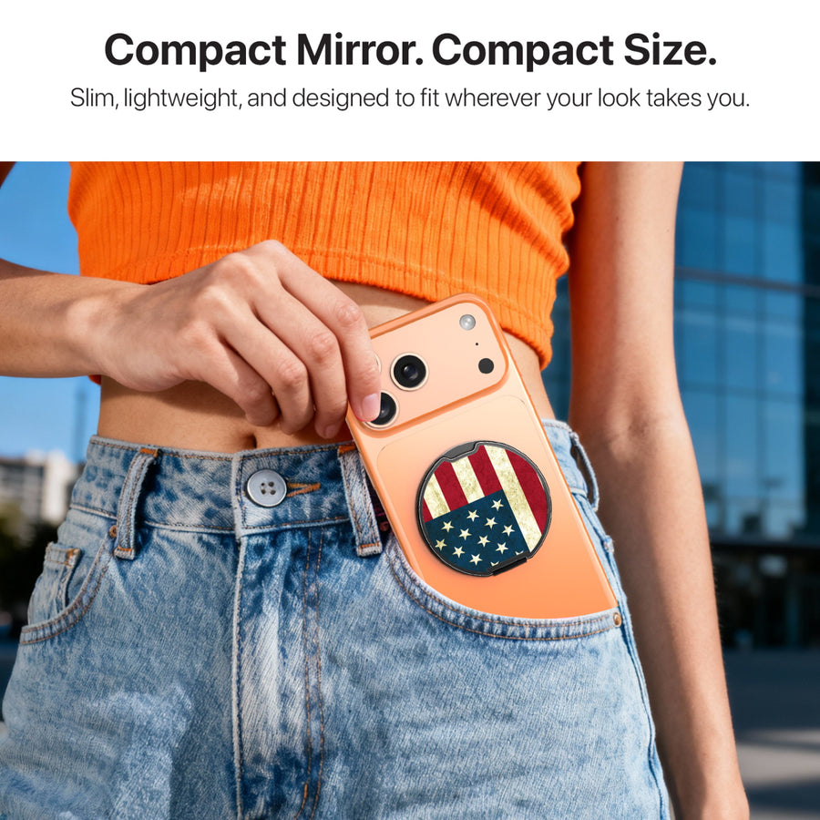 MyBat Design Lab MagSafe Selfie Mirror Kickstand - Black - American Flag - MOTHMNUSU331-043-10.jpg
