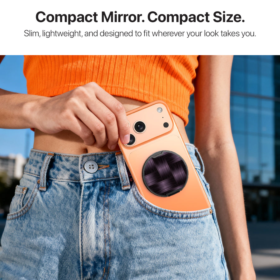 MyBat Design Lab MagSafe Selfie Mirror Kickstand - Black - Woven Carbon Fiber - MOTHMNUSU331-085-10.jpg