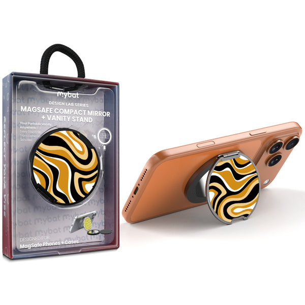 MyBat Design Lab MagSafe Selfie Mirror Kickstand - Black - Groovy Golden Swirls - MOTHMNUSU331-093-1.jpg