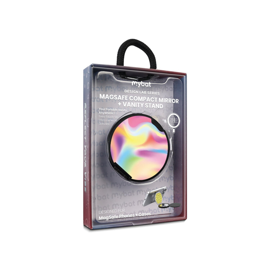 MyBat Design Lab MagSafe Selfie Mirror Kickstand - Black - Iridescent