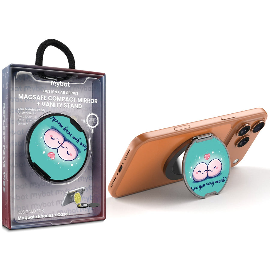MyBat Design Lab MagSafe Selfie Mirror Kickstand - Black - Mochi Love