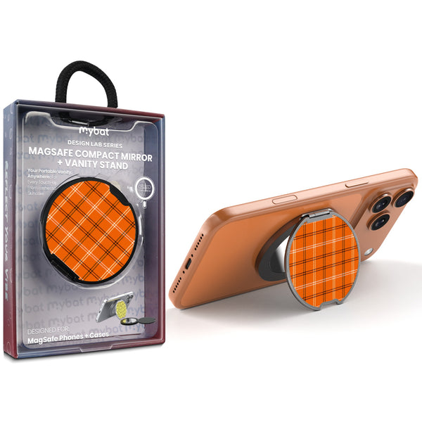 MyBat Design Lab MagSafe Selfie Mirror Kickstand - Black - Pumpkin Plaid - MOTHMNUSU331-244-1.jpg