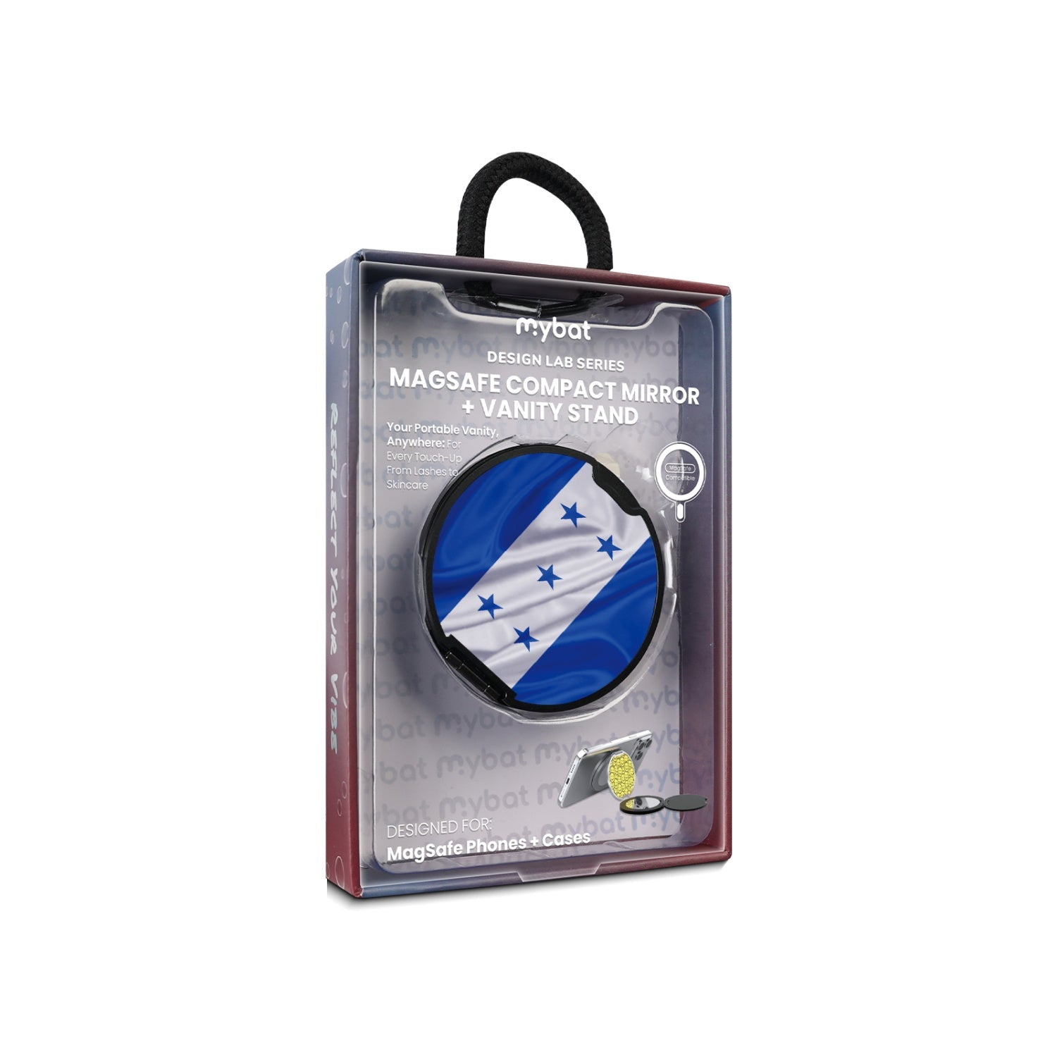 MyBat Design Lab MagSafe Selfie Mirror Kickstand - Black - Honduras Flag