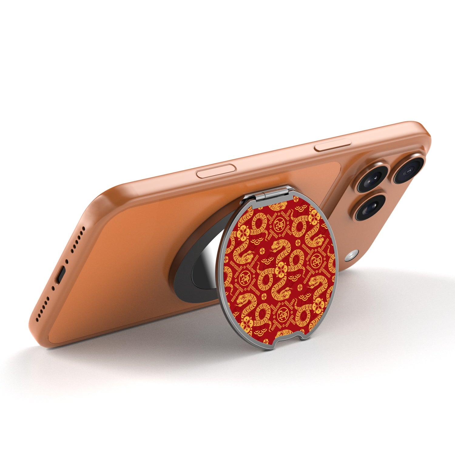 MyBat Design Lab MagSafe Selfie Mirror Kickstand - Black - Golden Snake Dance - MOTHMNUSU331-317-2.jpg