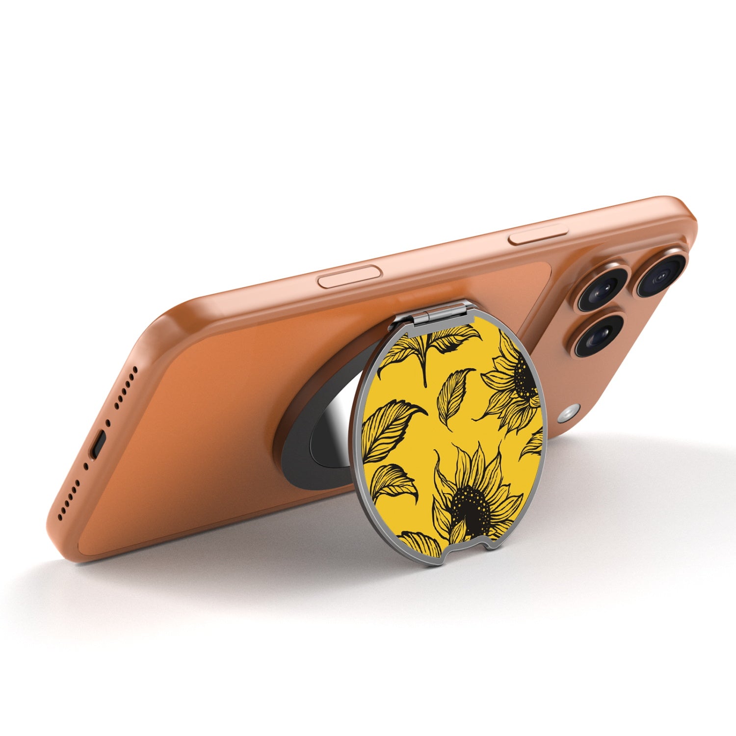 MyBat Design Lab MagSafe Selfie Mirror Kickstand - Black - Golden Sunflowers - MOTHMNUSU331-444-2.jpg