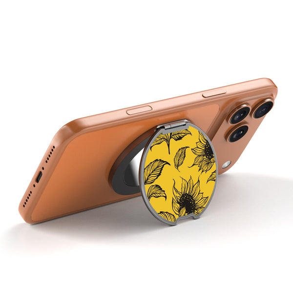 MyBat Design Lab MagSafe Selfie Mirror Kickstand - Black - Golden Sunflowers - MOTHMNUSU331-444-2.jpg