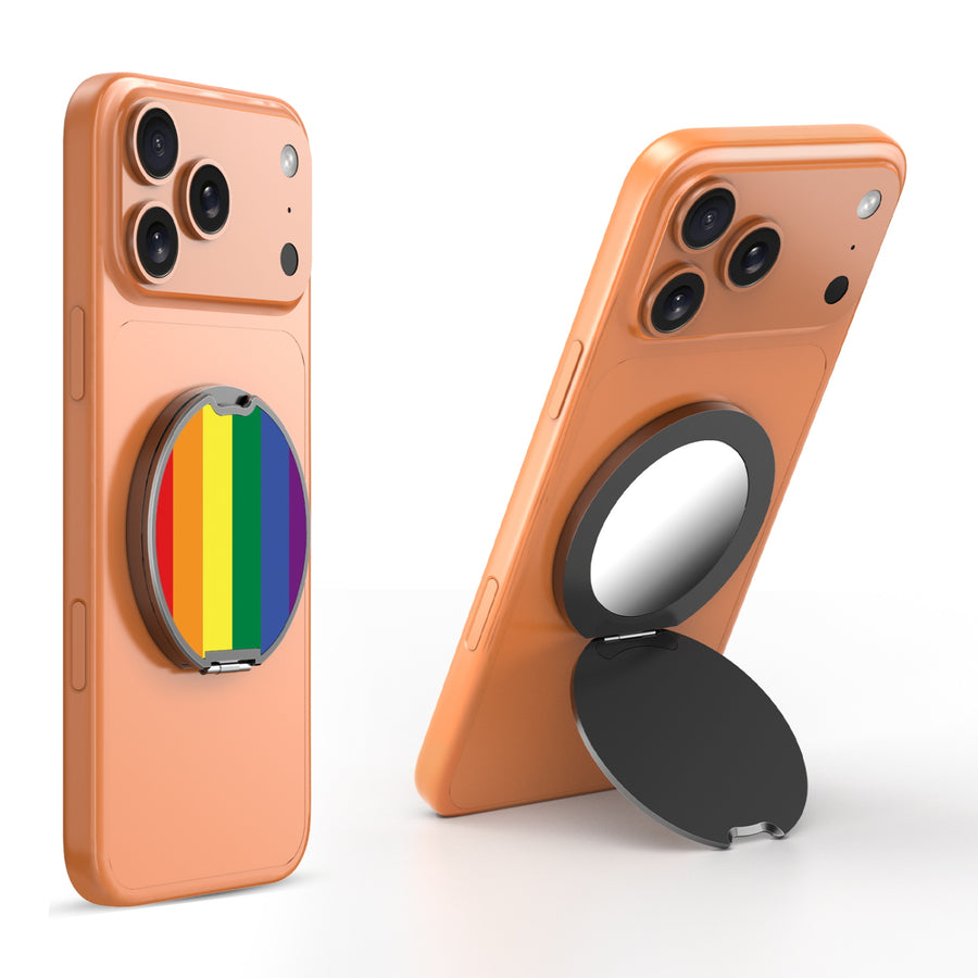 MyBat Design Lab MagSafe Selfie Mirror Kickstand - Black - Rainbow Stripes - MOTHMNUSU331-459-3.jpg