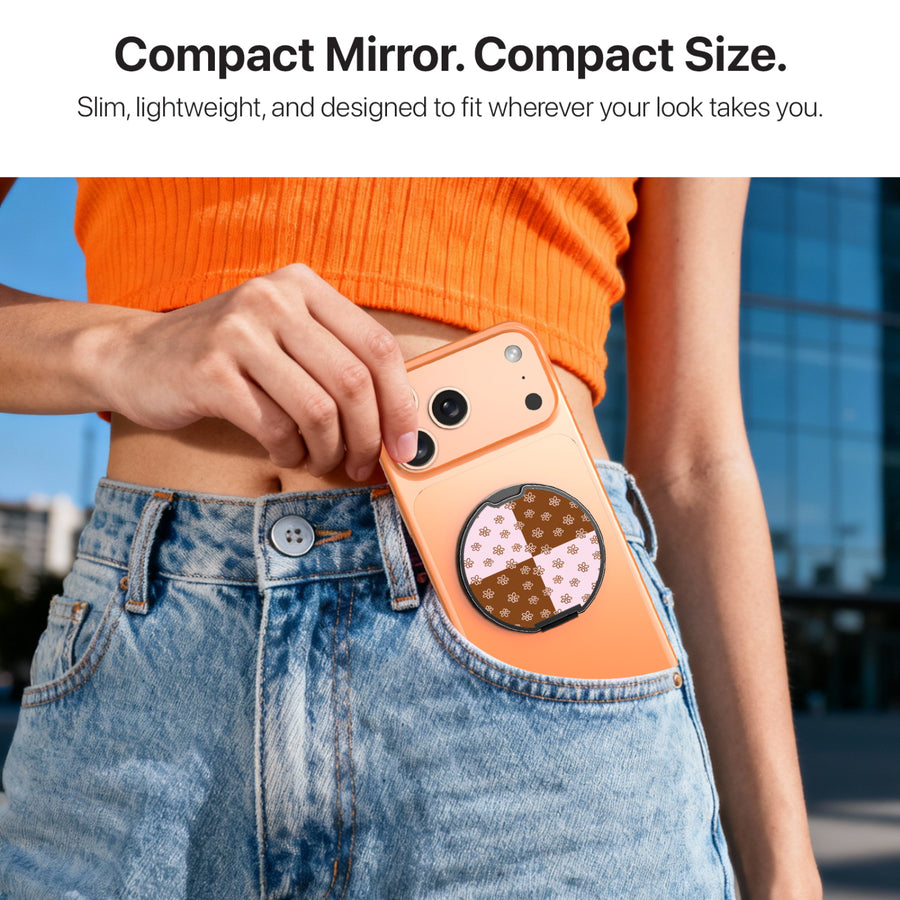 MyBat Design Lab MagSafe Selfie Mirror Kickstand - Black - Flower Patches - MOTHMNUSU331-484-10.jpg