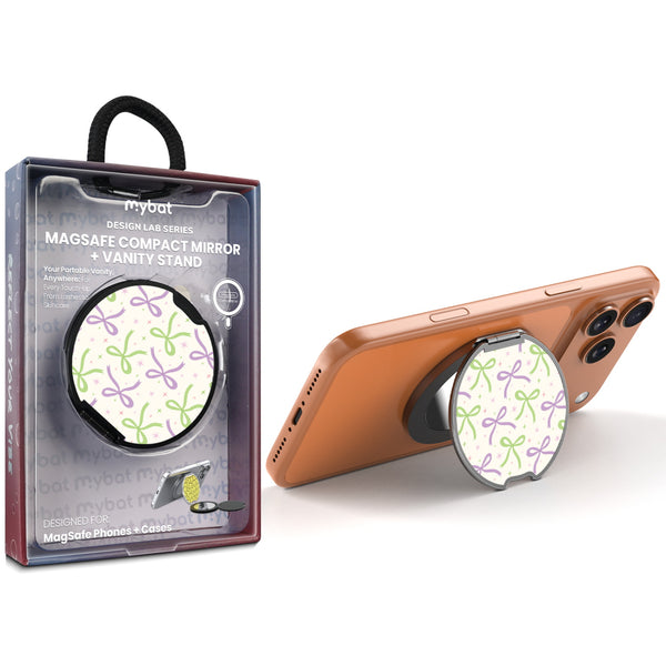 MyBat Design Lab MagSafe Selfie Mirror Kickstand - Black - Blooming Bows - MOTHMNUSU331-493-1.jpg