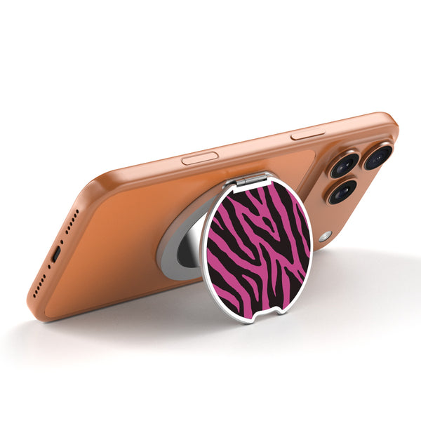MyBat Design Lab MagSafe Selfie Mirror Kickstand - Silver - Pink Zebra Print - MOTHMNUSU332-010-2.jpg