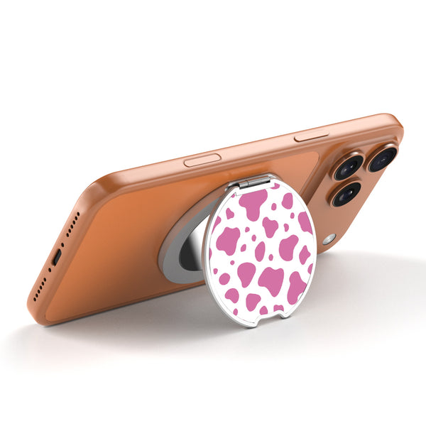 MyBat Design Lab MagSafe Selfie Mirror Kickstand - Silver - Pink Cow Print - MOTHMNUSU332-015-2.jpg