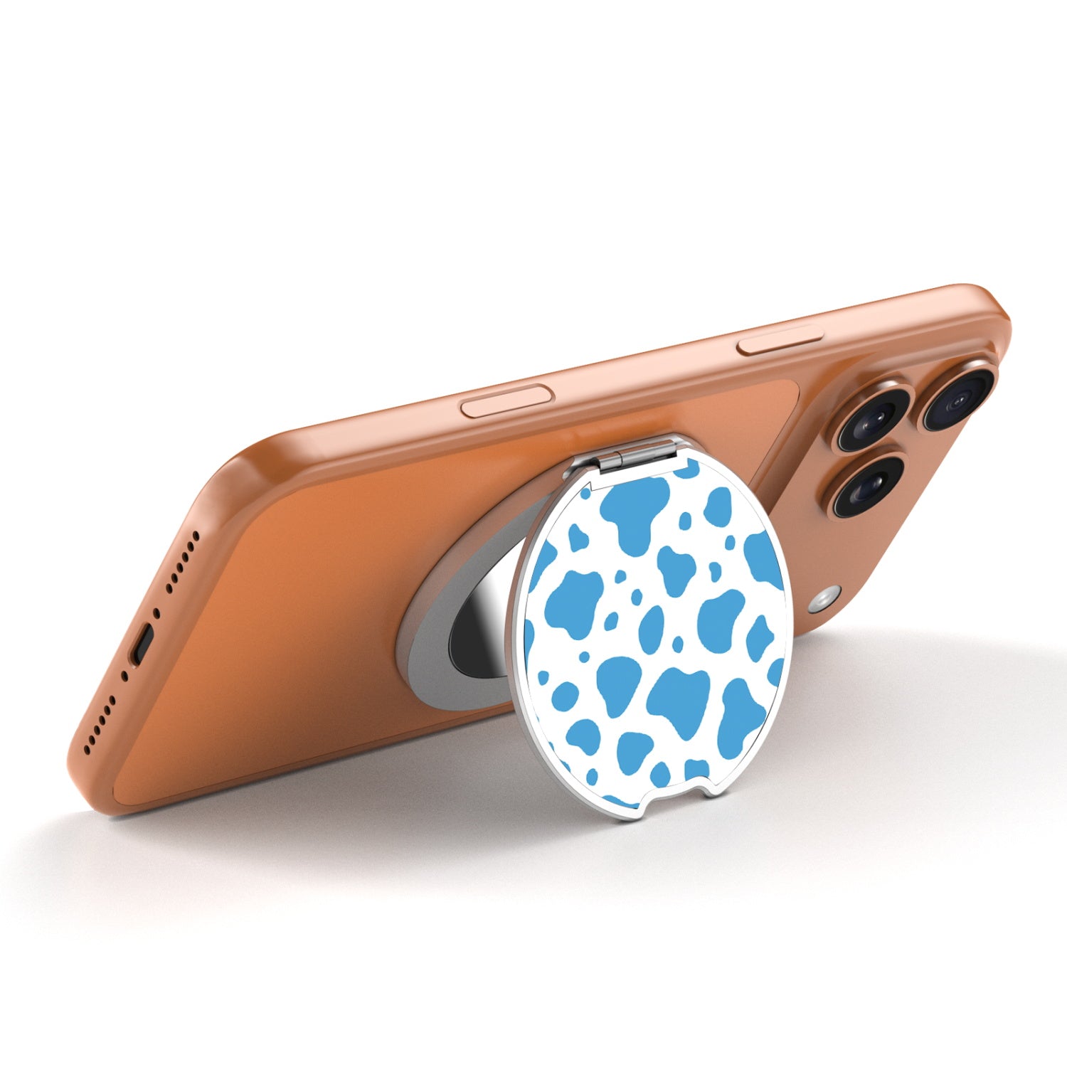 MyBat Design Lab MagSafe Selfie Mirror Kickstand - Silver - Blue Cow Print - MOTHMNUSU332-016-2.jpg