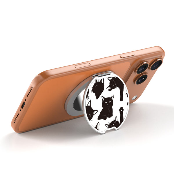 MyBat Design Lab MagSafe Selfie Mirror Kickstand - Silver - Black Cats - MOTHMNUSU332-017-2.jpg