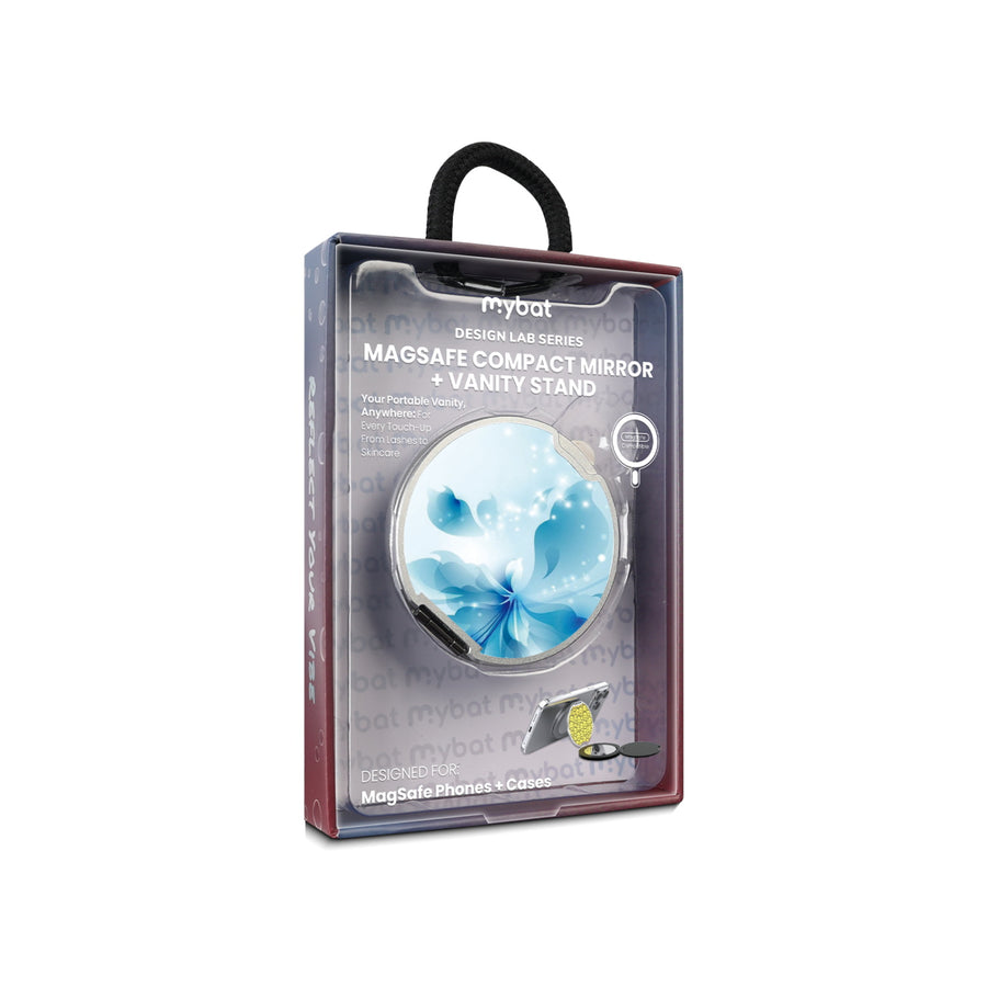 MyBat Design Lab MagSafe Selfie Mirror Kickstand - Silver - Butterfly & Flowers - MOTHMNUSU332-020-11.jpg