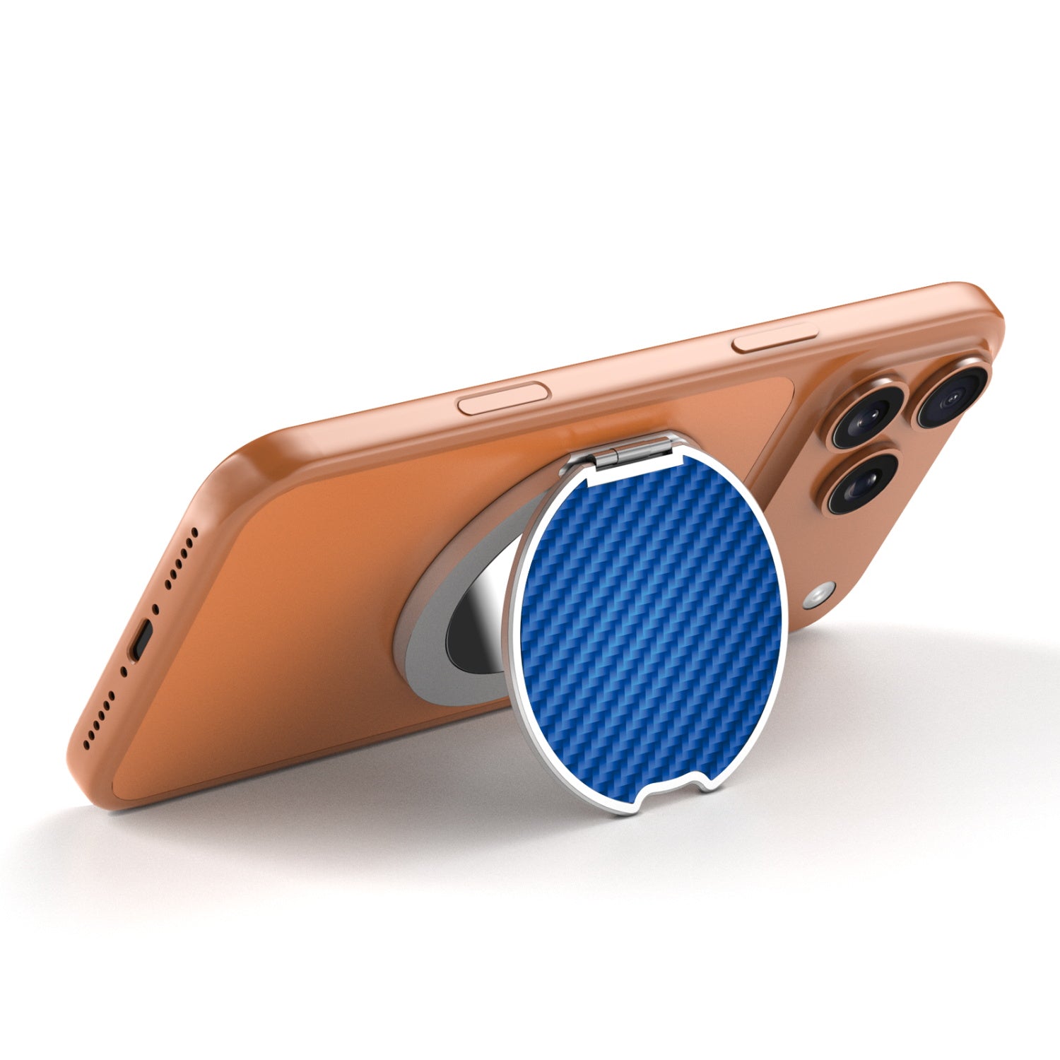 MyBat Design Lab MagSafe Selfie Mirror Kickstand - Silver - Blue Carbon Fiber - MOTHMNUSU332-084-2.jpg