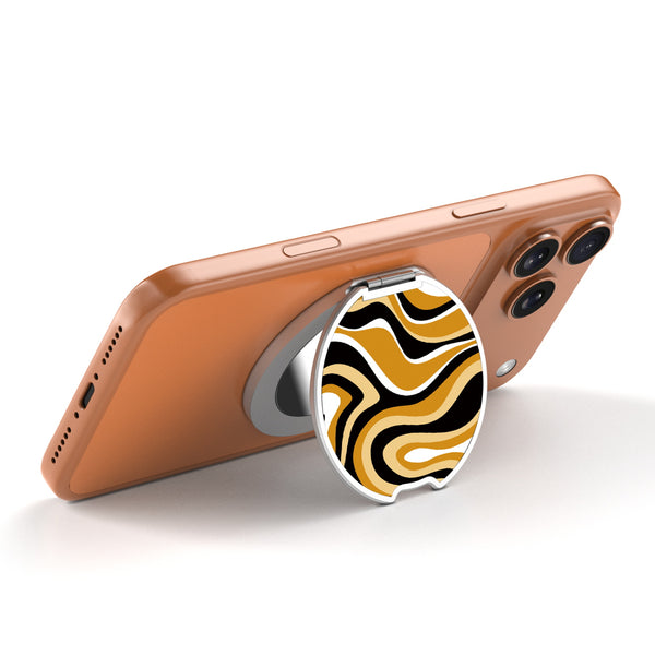 MyBat Design Lab MagSafe Selfie Mirror Kickstand - Silver - Groovy Golden Swirls - MOTHMNUSU332-093-2.jpg