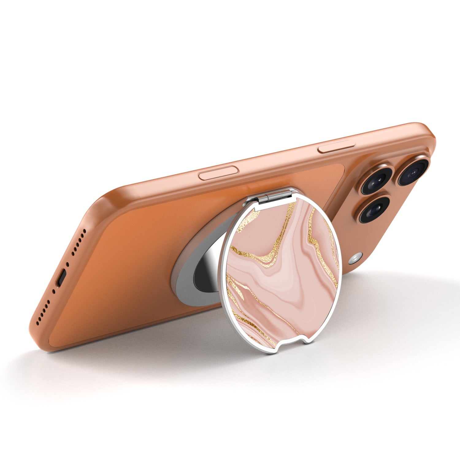 MyBat Design Lab MagSafe Selfie Mirror Kickstand - Silver - Pink Marble - MOTHMNUSU332-107-2.jpg