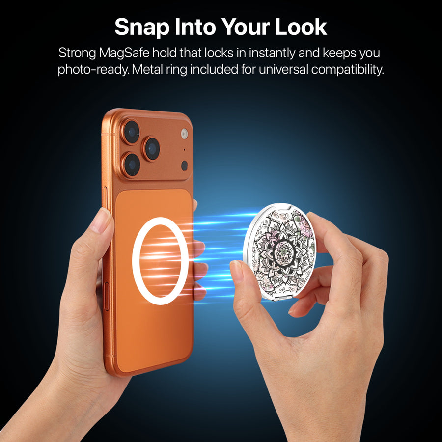 MyBat Design Lab MagSafe Selfie Mirror Kickstand - Silver - Mandala - MOTHMNUSU332-113-7.jpg