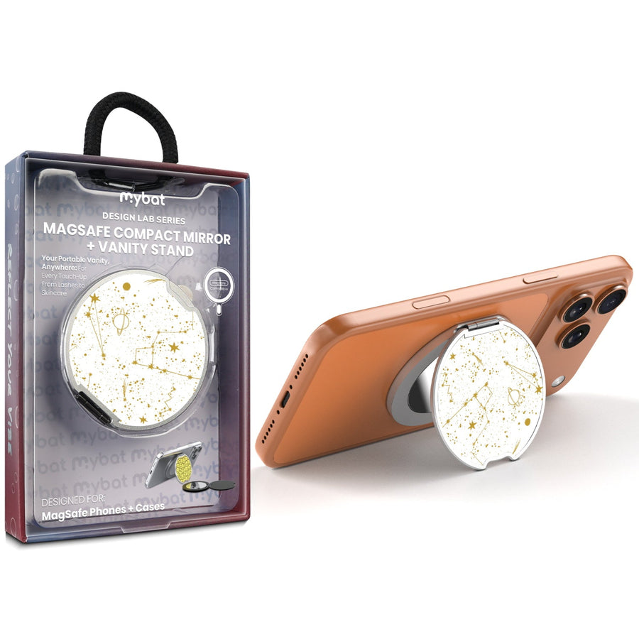 MyBat Design Lab MagSafe Selfie Mirror Kickstand - Silver - Constellations