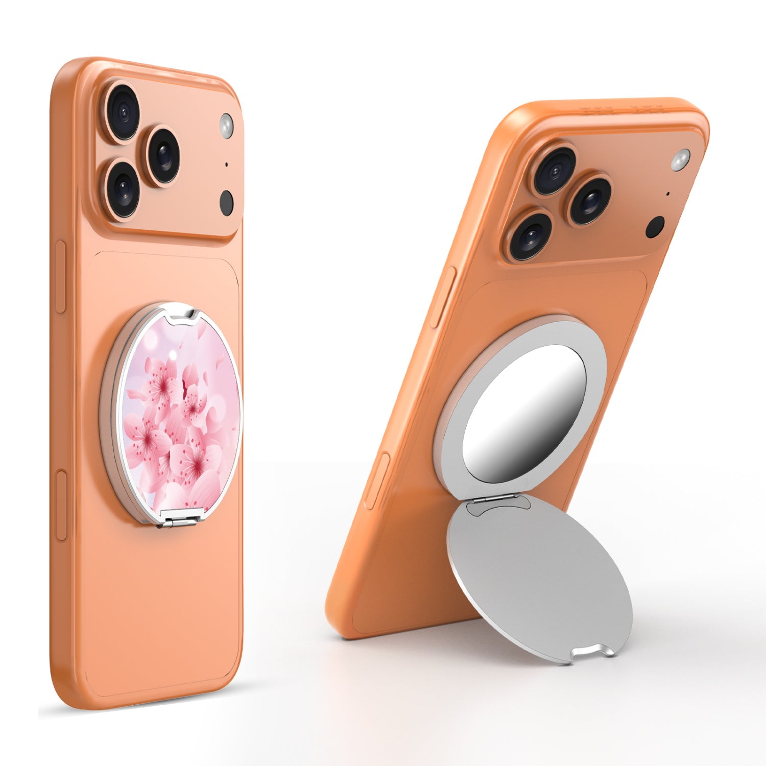 MyBat Design Lab MagSafe Selfie Mirror Kickstand - Silver - Cherry Blossoms - MOTHMNUSU332-131-3.jpg