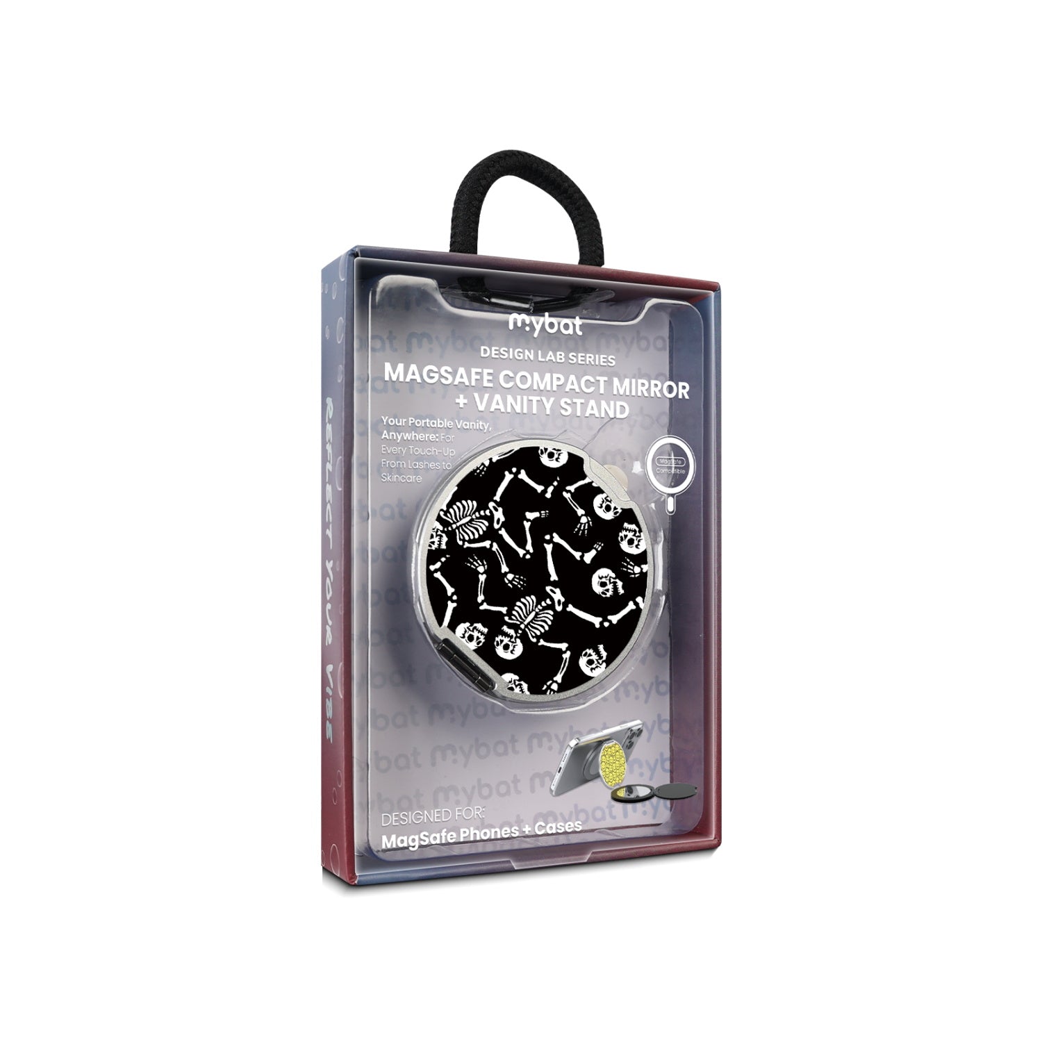 MyBat Design Lab MagSafe Selfie Mirror Kickstand - Silver - Skeleton Crew