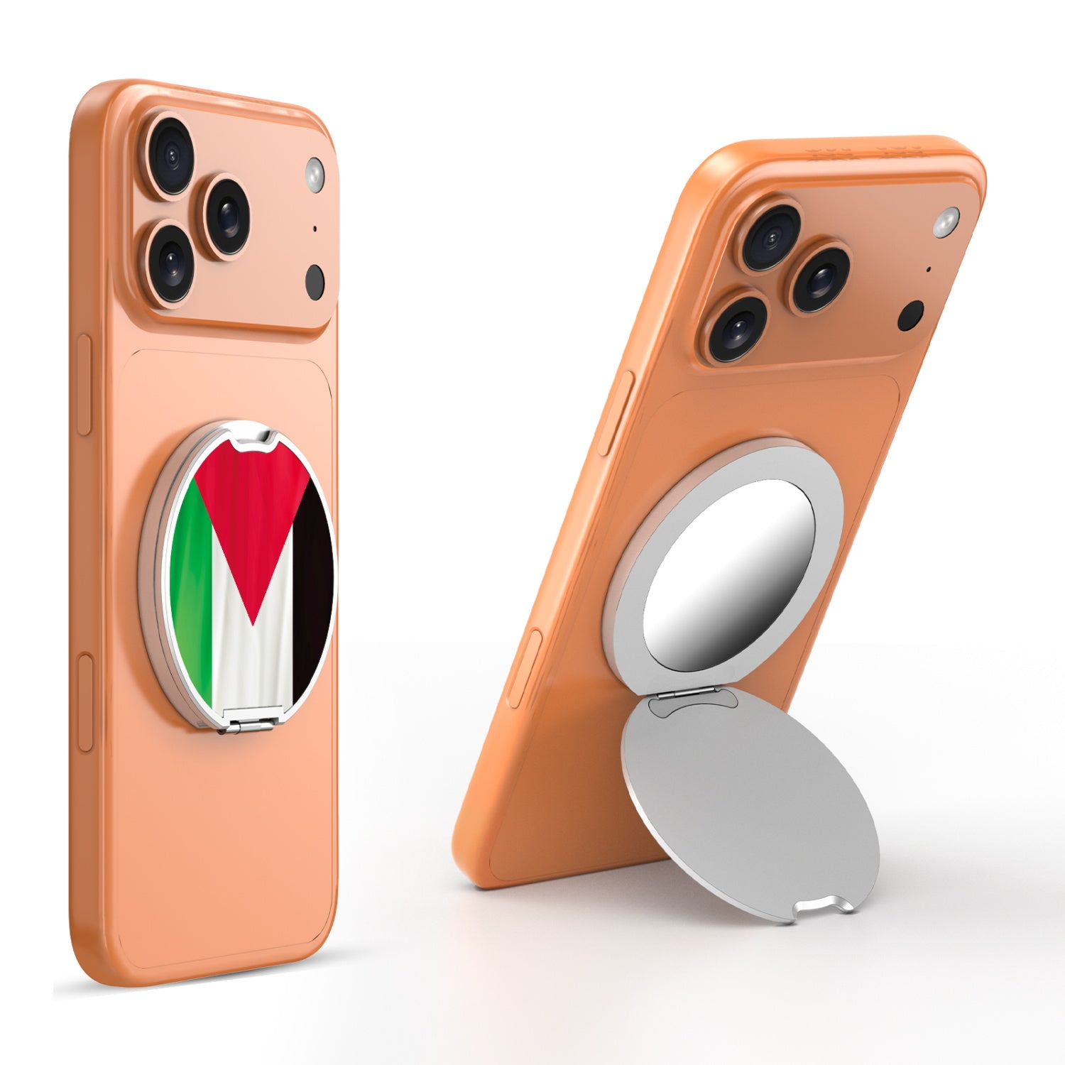 MyBat Design Lab MagSafe Selfie Mirror Kickstand - Silver - Palestine Flag - MOTHMNUSU332-306-3.jpg