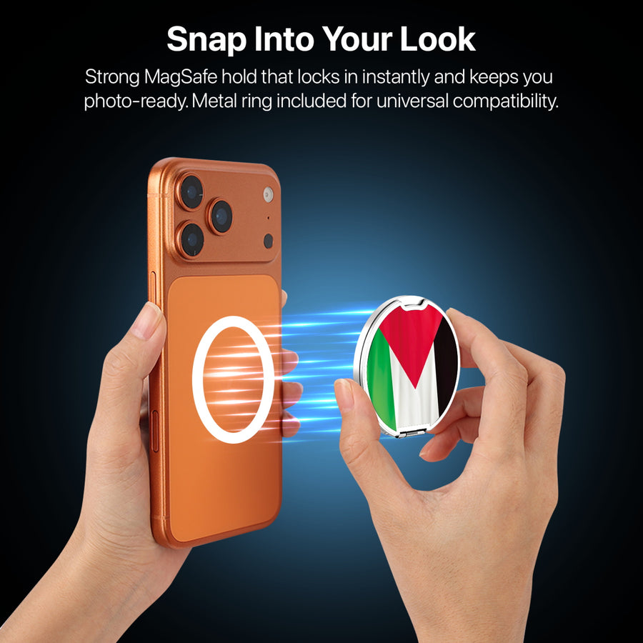 MyBat Design Lab MagSafe Selfie Mirror Kickstand - Silver - Palestine Flag - MOTHMNUSU332-306-7.jpg