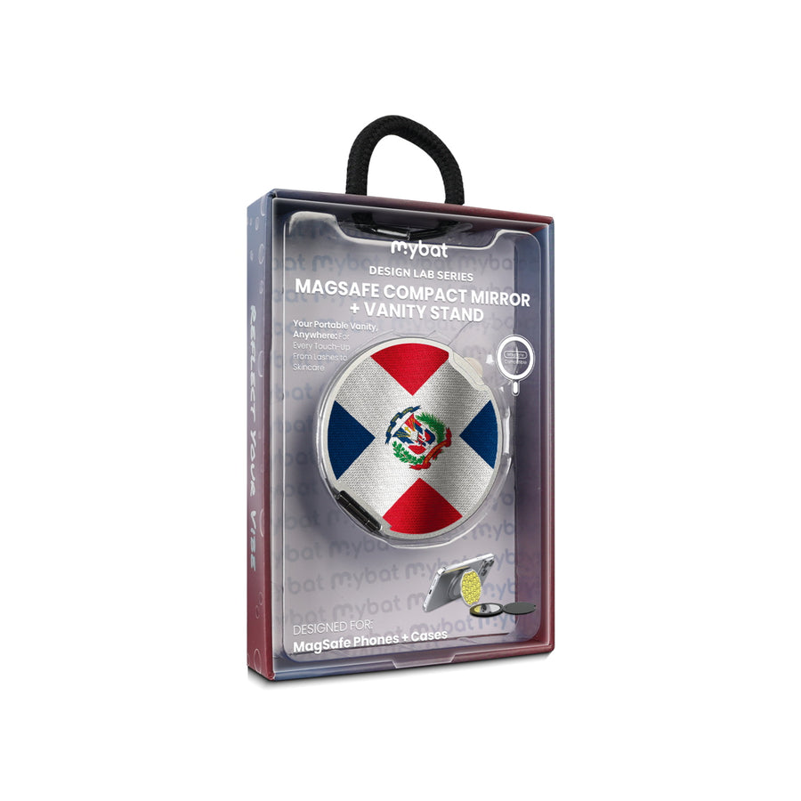 MyBat Design Lab MagSafe Selfie Mirror Kickstand - Silver - Dominican Republic Flag - MOTHMNUSU332-307-11.jpg