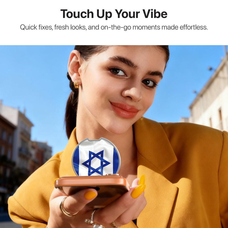 MyBat Design Lab MagSafe Selfie Mirror Kickstand - Silver - Israel Flag - MOTHMNUSU332-308-8.jpg