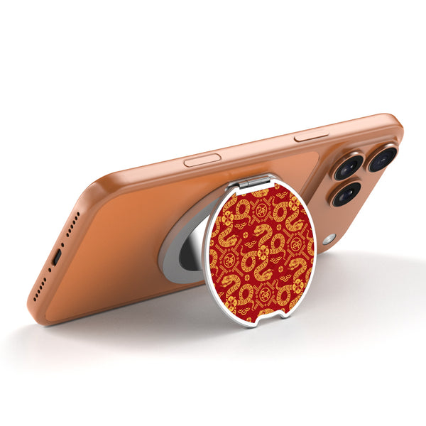 MyBat Design Lab MagSafe Selfie Mirror Kickstand - Silver - Golden Snake Dance - MOTHMNUSU332-317-2.jpg
