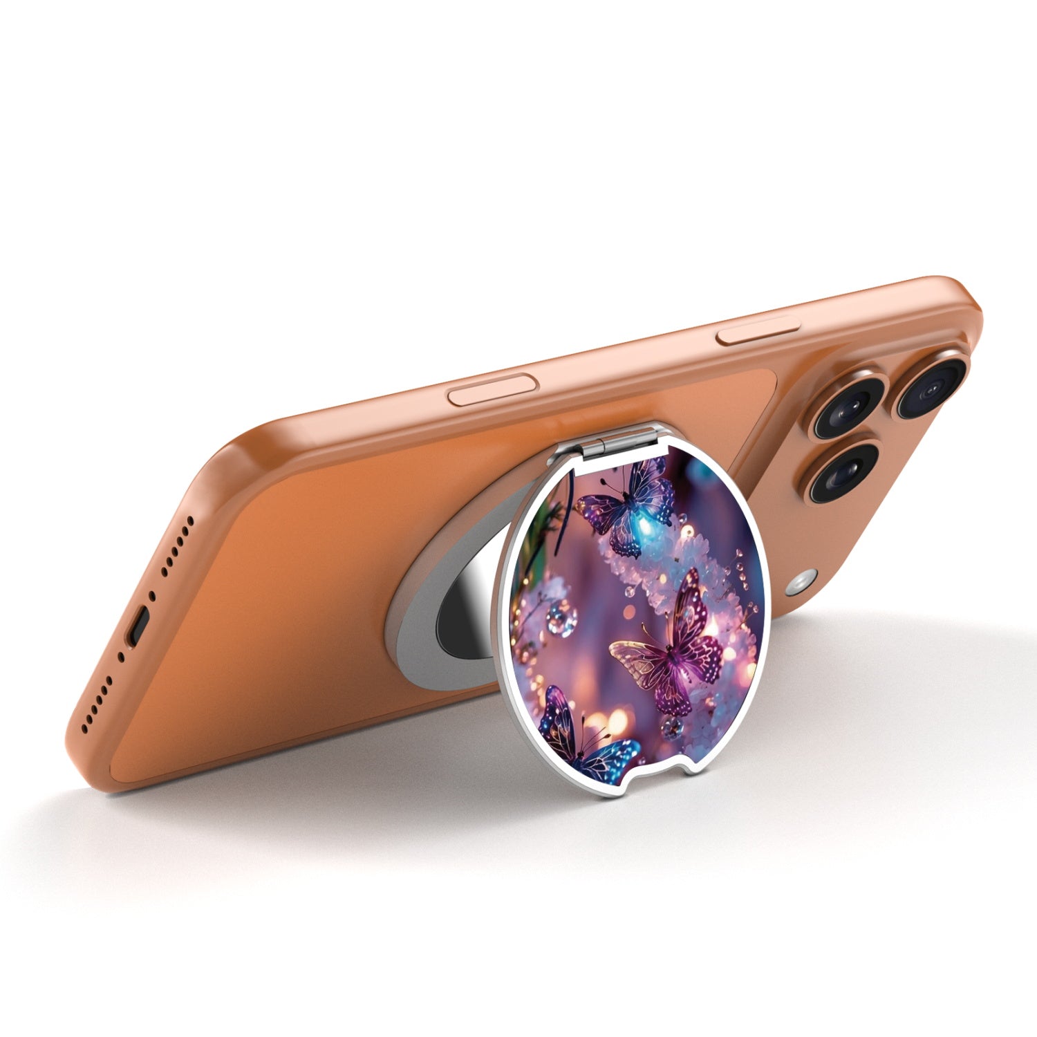 MyBat Design Lab MagSafe Selfie Mirror Kickstand - Silver - Magical Butterflies - MOTHMNUSU332-349-2.jpg